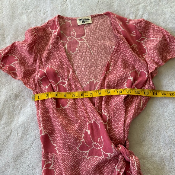 Show Me Your MuMu Grace Wrap Mini Dress Small - Picture 7 of 8